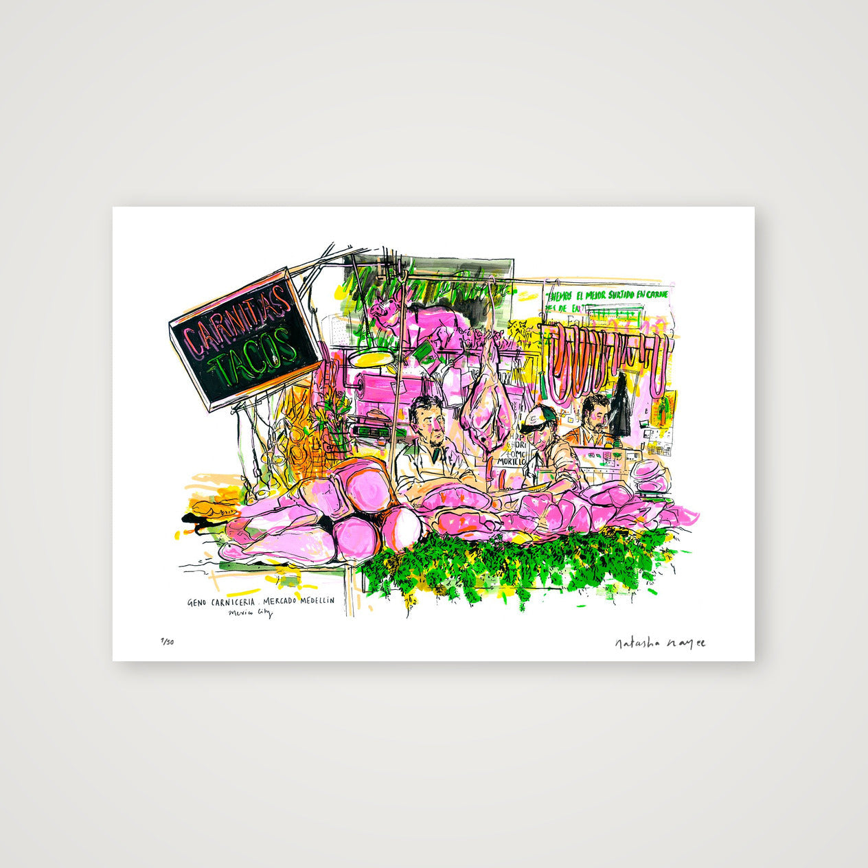 Butcher — A4 (30×21cm, 12×8") Print only